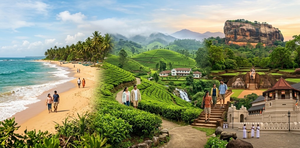 India To Sri Lanka Tour Package with scenic beaches, tea plantations, and cultural attractions for Indian travelers