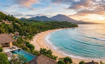 Bali trip cost from India guide featuring tropical beaches, luxury villas, and scenic island landscapes